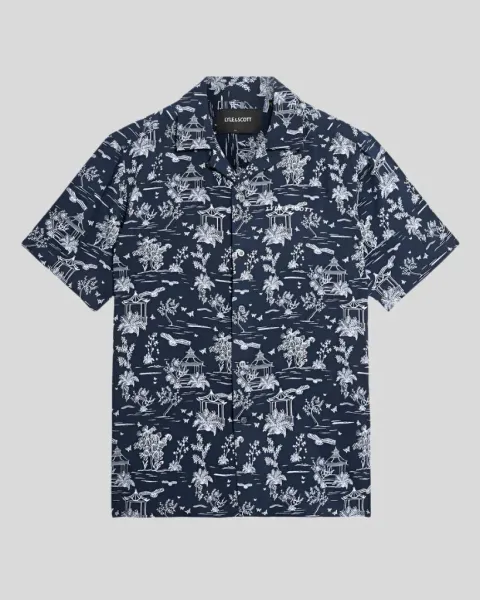 Lyle & Scott Botanical Garden Print Resort Shirt