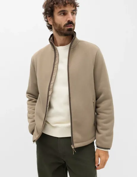 Marks & Spencer Knitted Fleece Jacket Mushroom