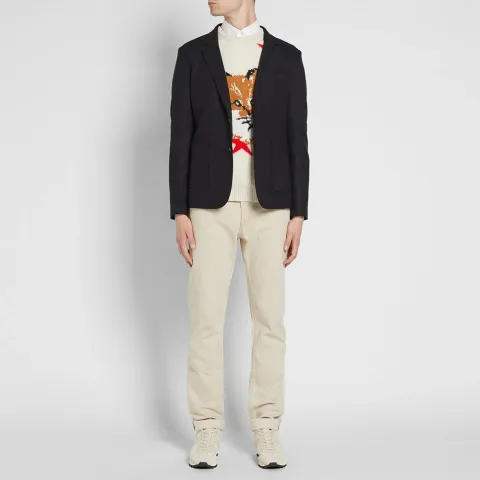 Maison Kitsuné Fox Head Stars Crew Knit