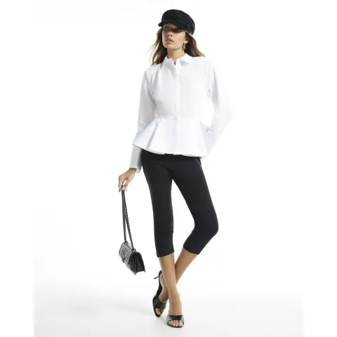 River Island White Peplum Shirt