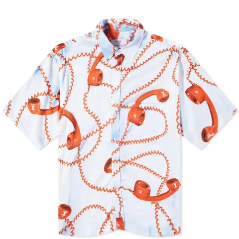 Oversized Print Short Sleeve Shirt