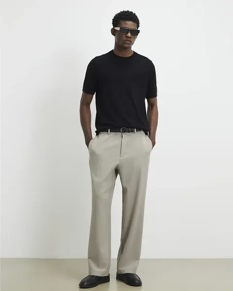 River Island Essential Slim Fit Knitted T-Shirt