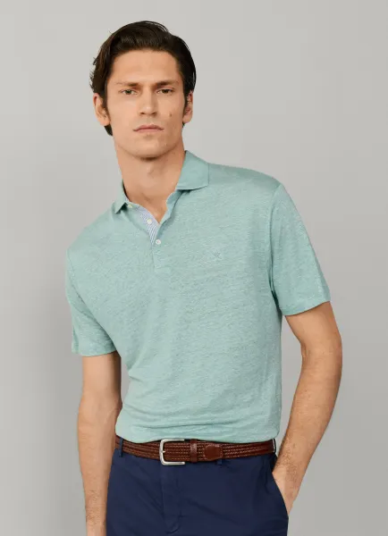 Classic Fit Short Sleeve Linen Polo