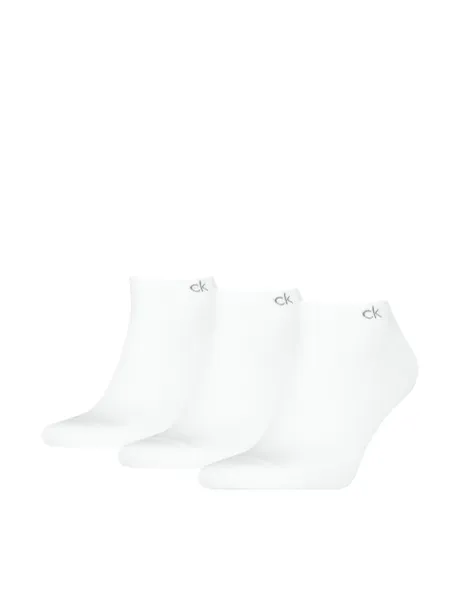 Calvin Klein 3 Pack Cotton Rich Trainer Socks White