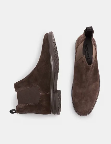 Autograph Wide Fit Leather Chelsea Boots Dark Brown