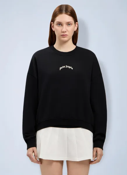 Curved Logo Crop Sweatshirt