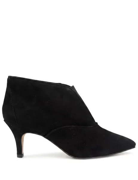 Jones Bootmaker Leather Stiletto Heel Ankle Boots Black
