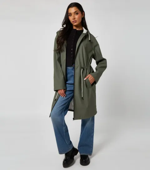 Women's Khaki Fishtail Raincoat