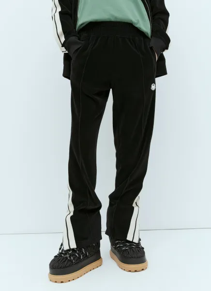 Logo Patch Velvet Track Pants