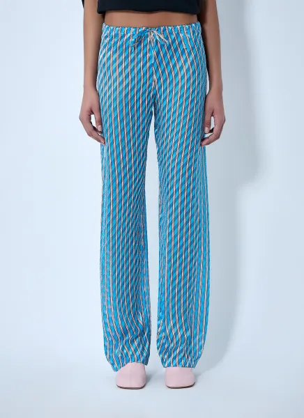 Drawstring Wide-Leg Trousers