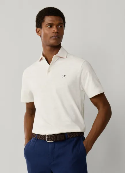 Classic Fit Short Sleeve Linen Trim Polo