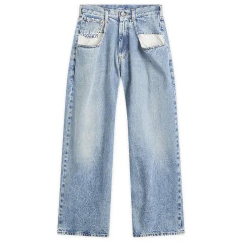 5 Pockets Contrast Boyfriend Jeans