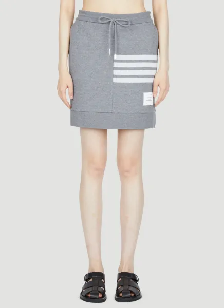 Four-Bar Knitted Mini Tube Skirt