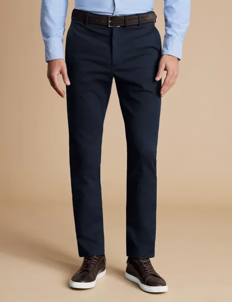 Charles Tyrwhitt Extra Slim Fit Pure Cotton Non-Iron Chinos Black