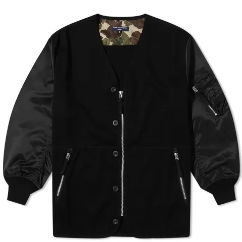 Comme Des Garçons Homme Bomber Sleeve Liner Zip Jacket