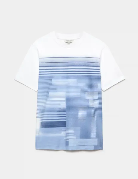 Autograph Oversized Pure Cotton Graphic T-Shirt White
