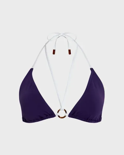 Women Triangle Bikini Top Solid