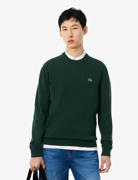 Lacoste Pure Cotton Crew Neck Jumper Green