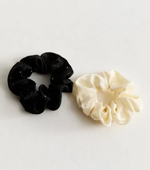 Pack Of 2 Studded Scrunchie