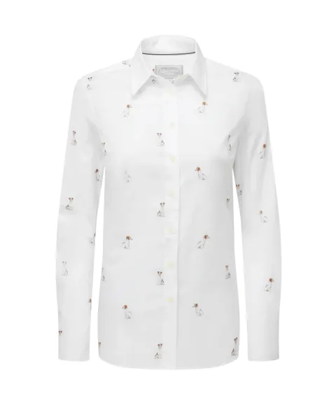 Schöffel Country Norfolk Shirt - Jack Russel Print