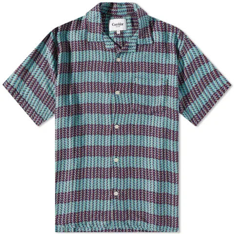 Acid Plaid Stripe Vacation Shirt