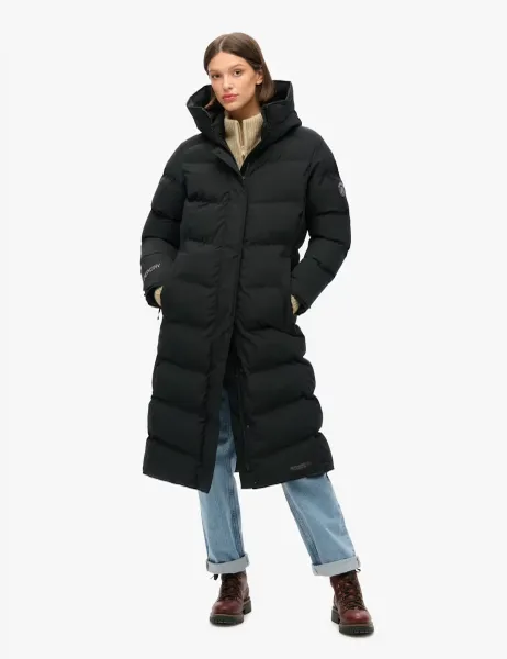 Superdry & Co Hooded Longline Puffer Coat