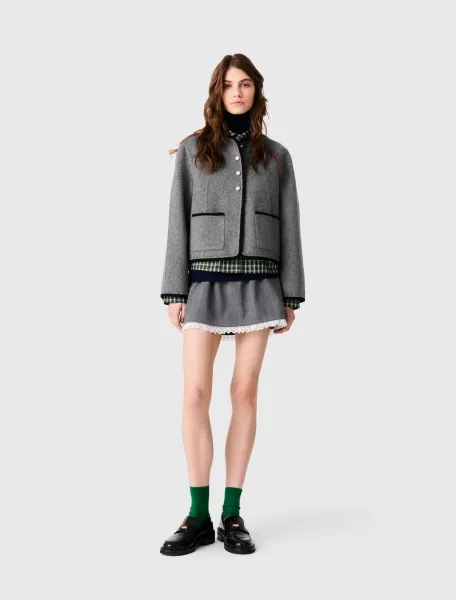 Short double-faced coat