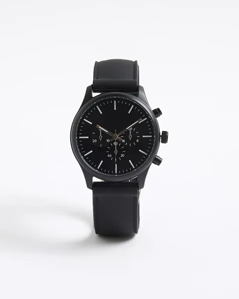River Island Black Strap Watch