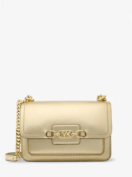 Heather Large Metallic Leather Shoulder Bag