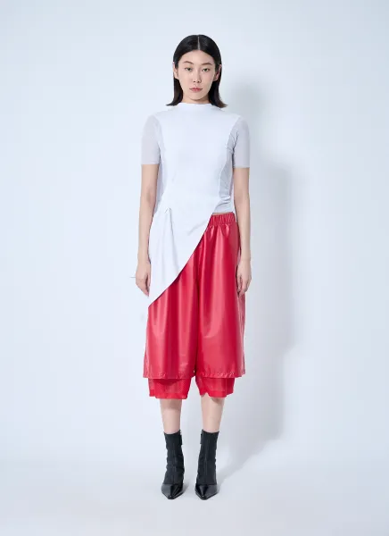 Draped Mesh Top