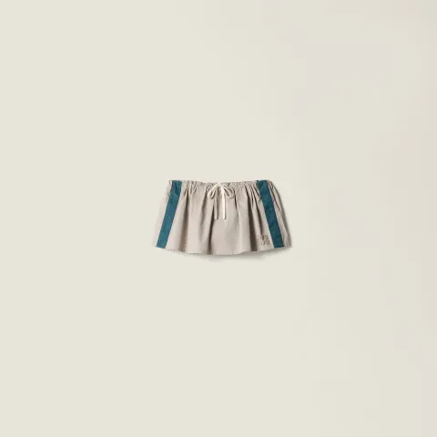 Washed twill miniskirt