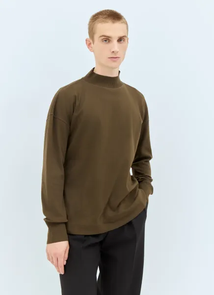 Mock Neck Thermal Sweatshirt