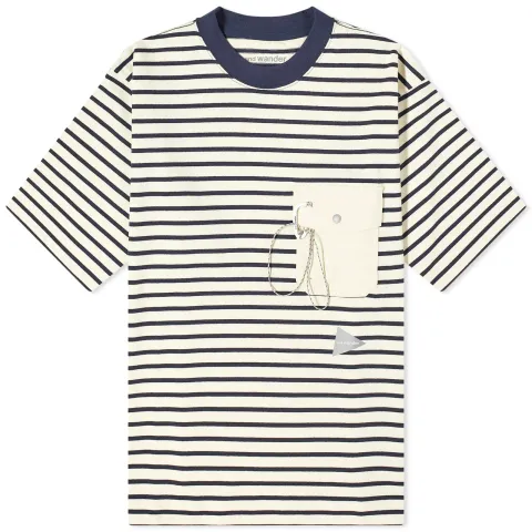 Stripe Pocket Half Sleeve T-Shirt