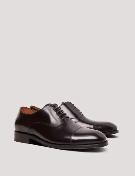Hawes & Curtis Leather Oxford Shoes Brown