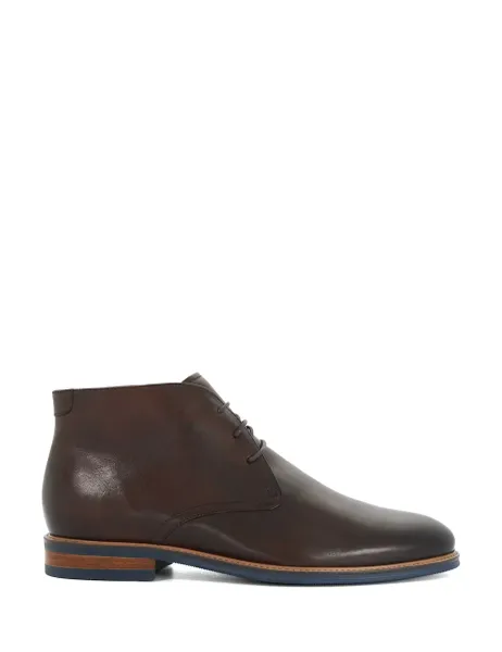 Dune London Leather Chukka Boots Brown