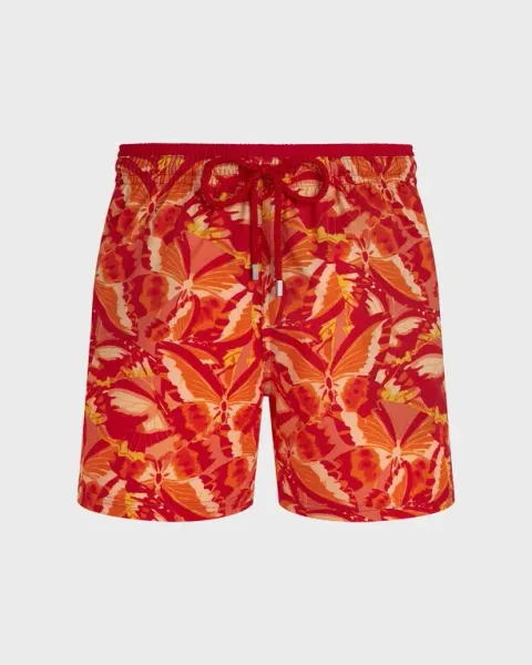 Vilebrequin Men Stretch Swim Shorts Dama Pintada