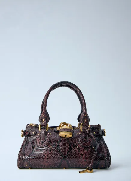 Paddington Embossed Python Effect Shoulder Bag