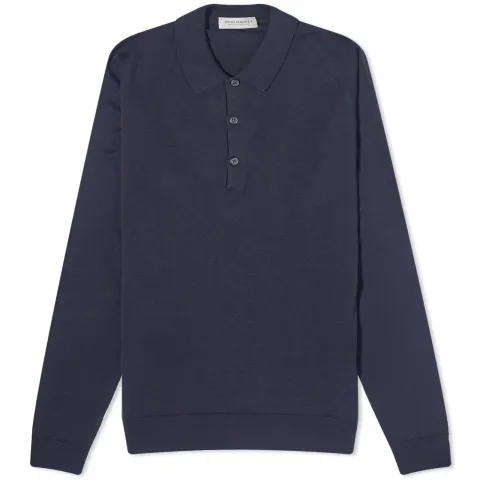 Belper Long Sleeve Knitted Polo