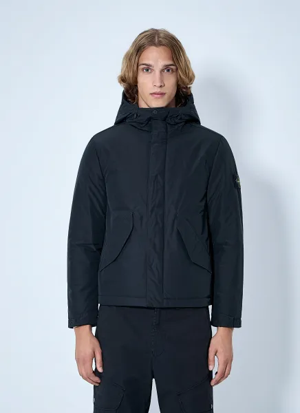 Hooded Jacket with Patch Detail