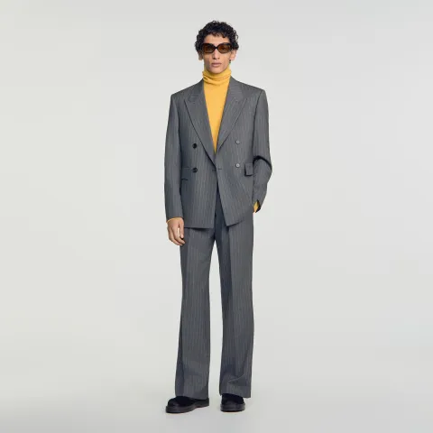 Striped virgin wool jacket