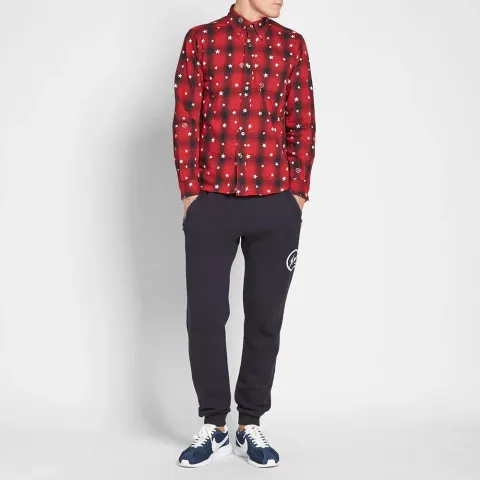 Star Print Ombre Check Shirt