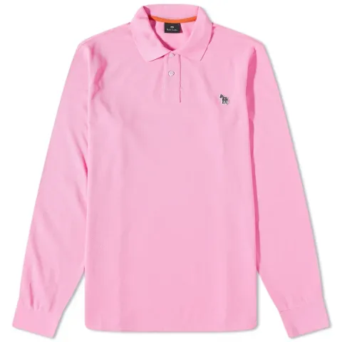 Long Sleeve Zebra Polo Shirt