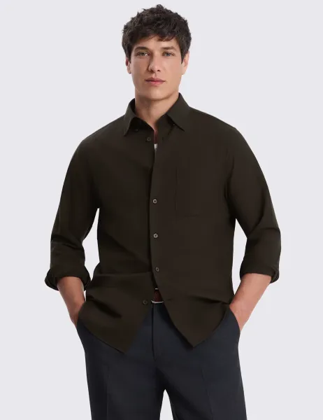 Moss Pure Cotton Washed Oxford Shirt