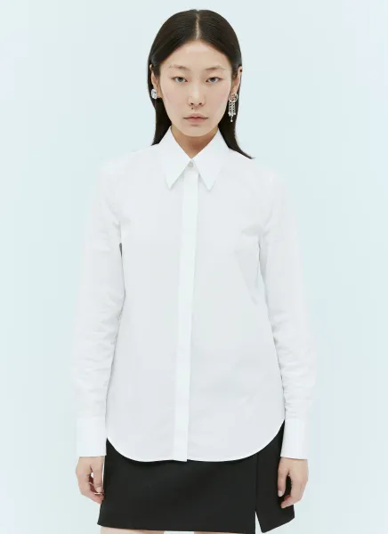 Logo Embroidery Cotton Shirt