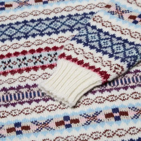 Jamieson's of Shetland Jacquard Fair Isle Crew Neck Knit