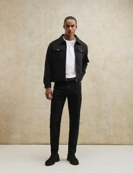 River Island Slim Fit 5 Pocket Stretch Jeans Black
