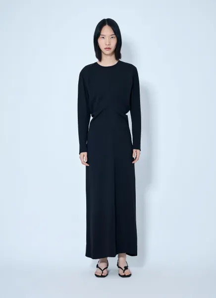 Long-Sleeve Slouch Waist Dress