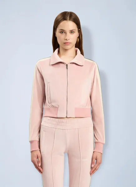 Logo Chenille Crop Track Jacket