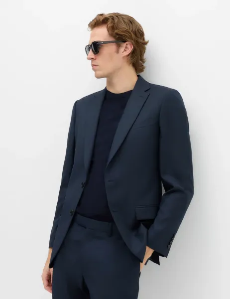 Marks & Spencer Skinny Fit Stretch Ultimate Suit Jacket Navy