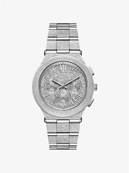 Oversized Billie Frosted Silver-Tone Watch